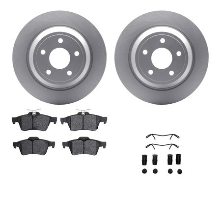 DYNAMIC FRICTION CO 4512-99237, Geospec Rotors with 5000 Advanced Brake Pads includes Hardware, Silver 4512-99237